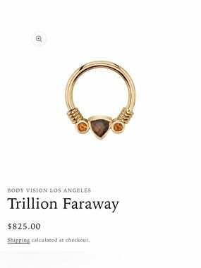 Body Vision Los Angeles BVLA Zawadi Sapphire and Citrine 14k Septum Ring